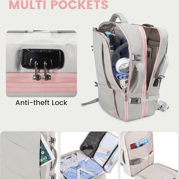 LOVEVOOK Travel Backpack, 40L Extra Large Backpack, Carry on Backpack 17 Inch - Picture 8 of 13